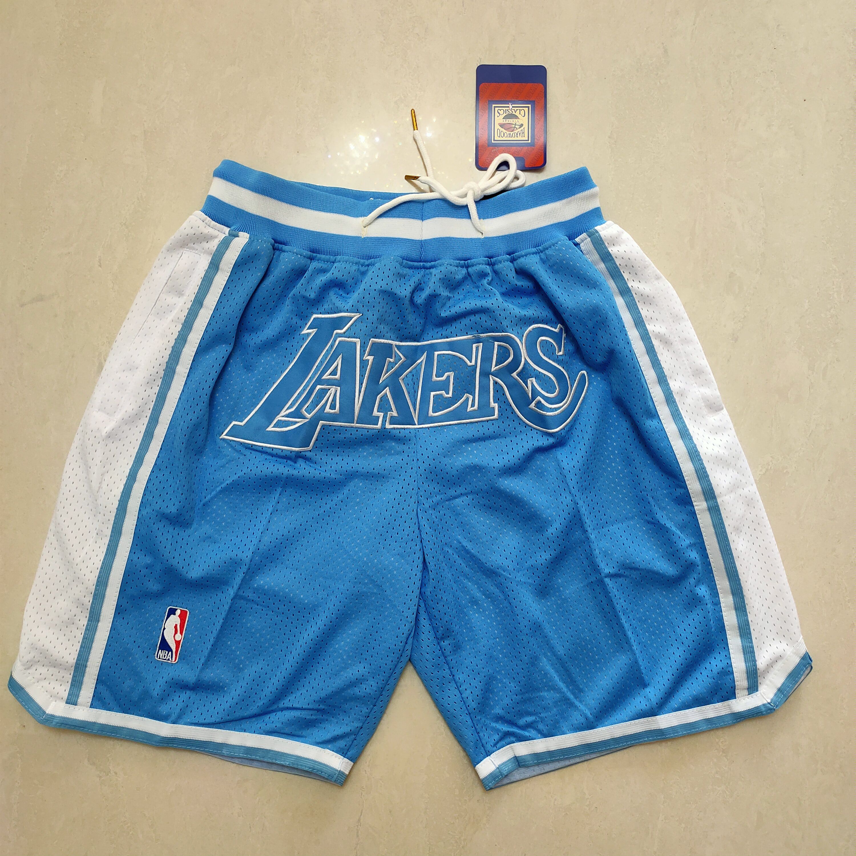 Men NBA Los Angeles Lakers Blue Shorts 20230218->los angeles lakers->NBA Jersey